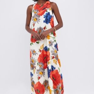 Tuckernuck Crimson Poppy Cotton Linen Portia Dress